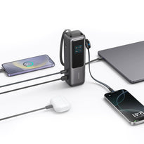 Anker Power Bank 25000mAh 165W Ultra-Fast Portable Charger with Retractable USB C Cables (Model A1695) - Dual Laptop Charging, 4 Device Support