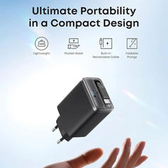 A Photo Of Anker Nano Charger 35W with Built-In Retractable USB-C Cable