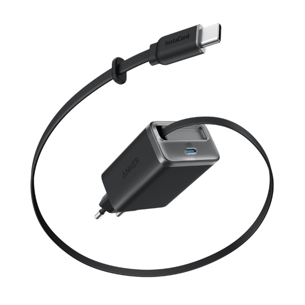 A Photo Of Anker Nano Charger 35W with Built-In Retractable USB-C Cable