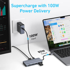 A Photo Of Anker USB-C Hub 7-in-1 Dual Display Adapter - A8374AA1