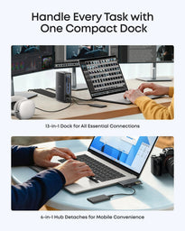 Anker Nano Docking Station (13-in-1, Triple Display, Built-In Removable Hub)