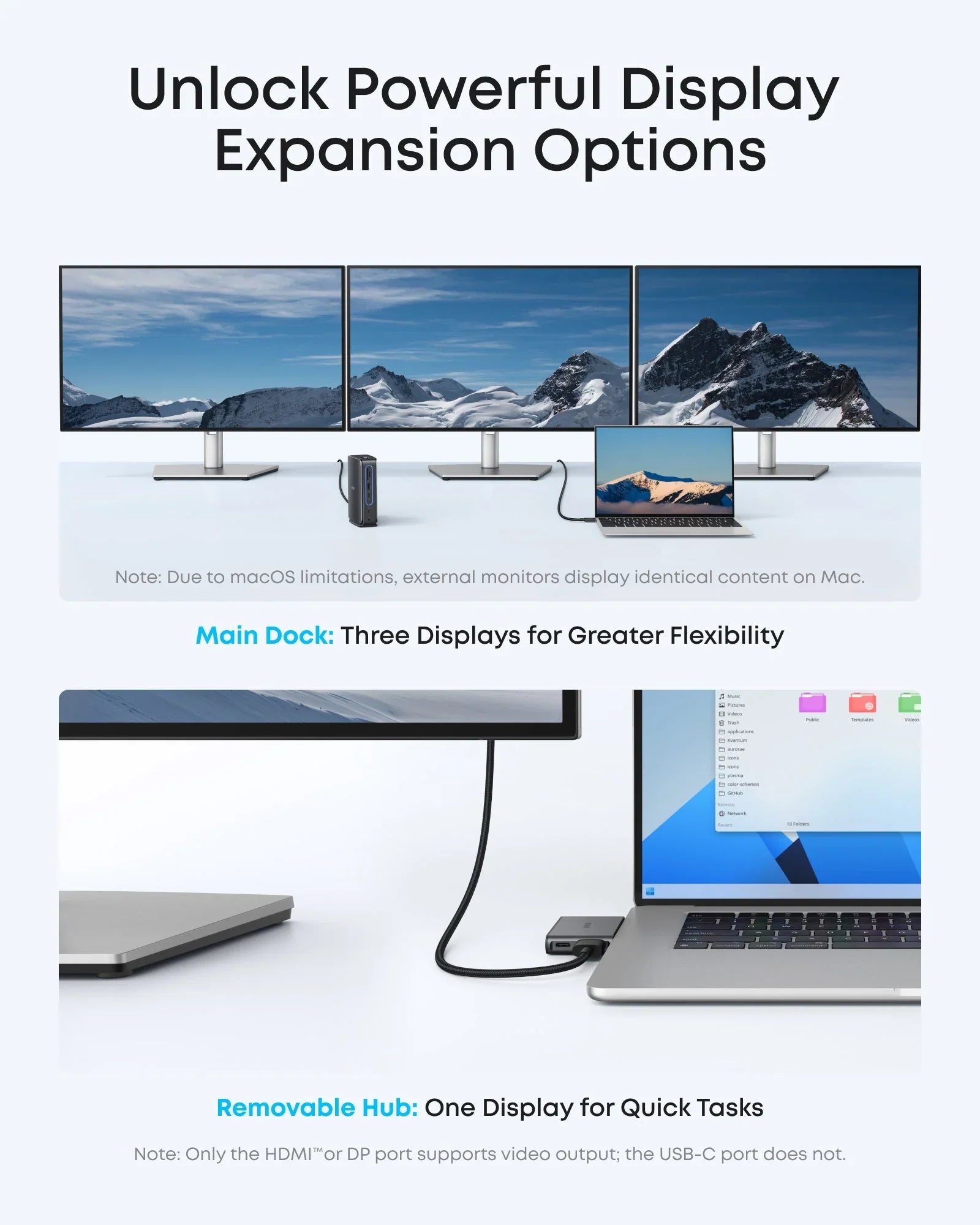 A Photo Of Anker Nano Docking Station (13-in-1, Triple Display, Built-In Removable Hub)
