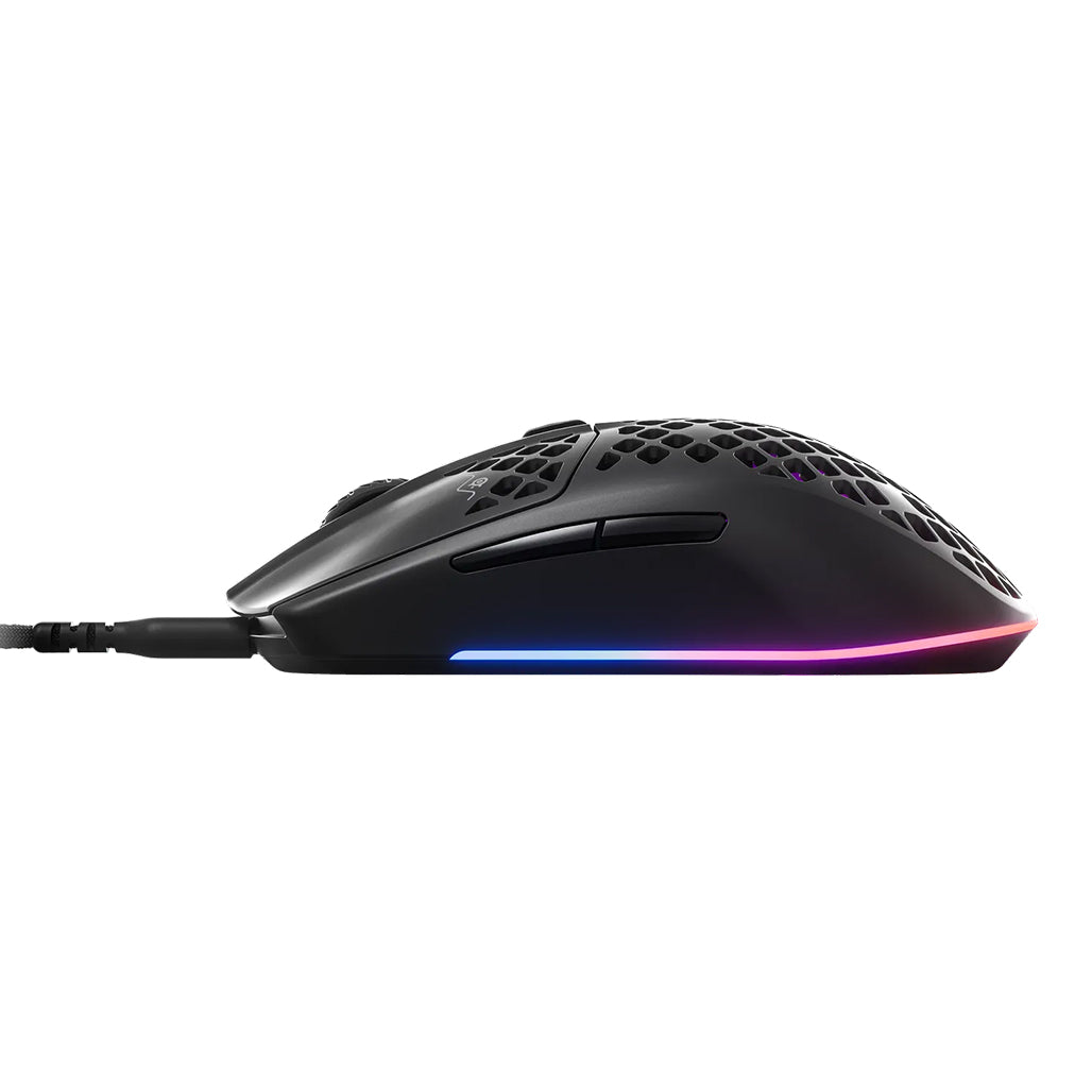 A Photo Of SteelSeries Aerox 3 Onyx - Wired Ultra Lightweight Gaming Mouse with AquaBarrier and TrueMove Core Sensor