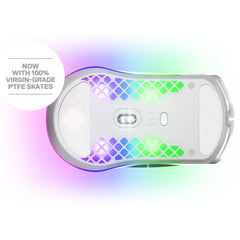 A Photo Of SteelSeries Aerox 3 Snow - Wireless Ultra-Lightweight Gaming Mouse with AquaBarrier and TrueMove Air Sensor