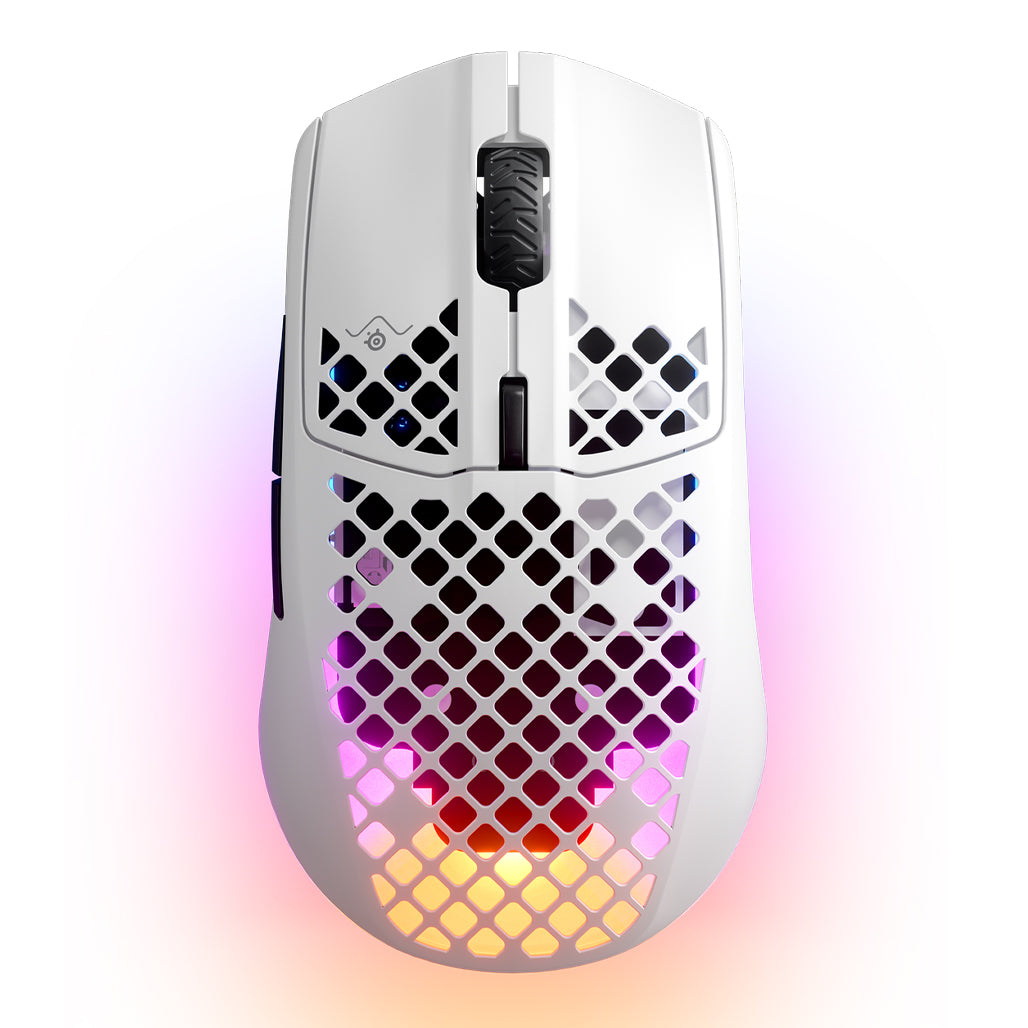 A Photo Of SteelSeries Aerox 3 Snow - Wireless Ultra-Lightweight Gaming Mouse with AquaBarrier and TrueMove Air Sensor