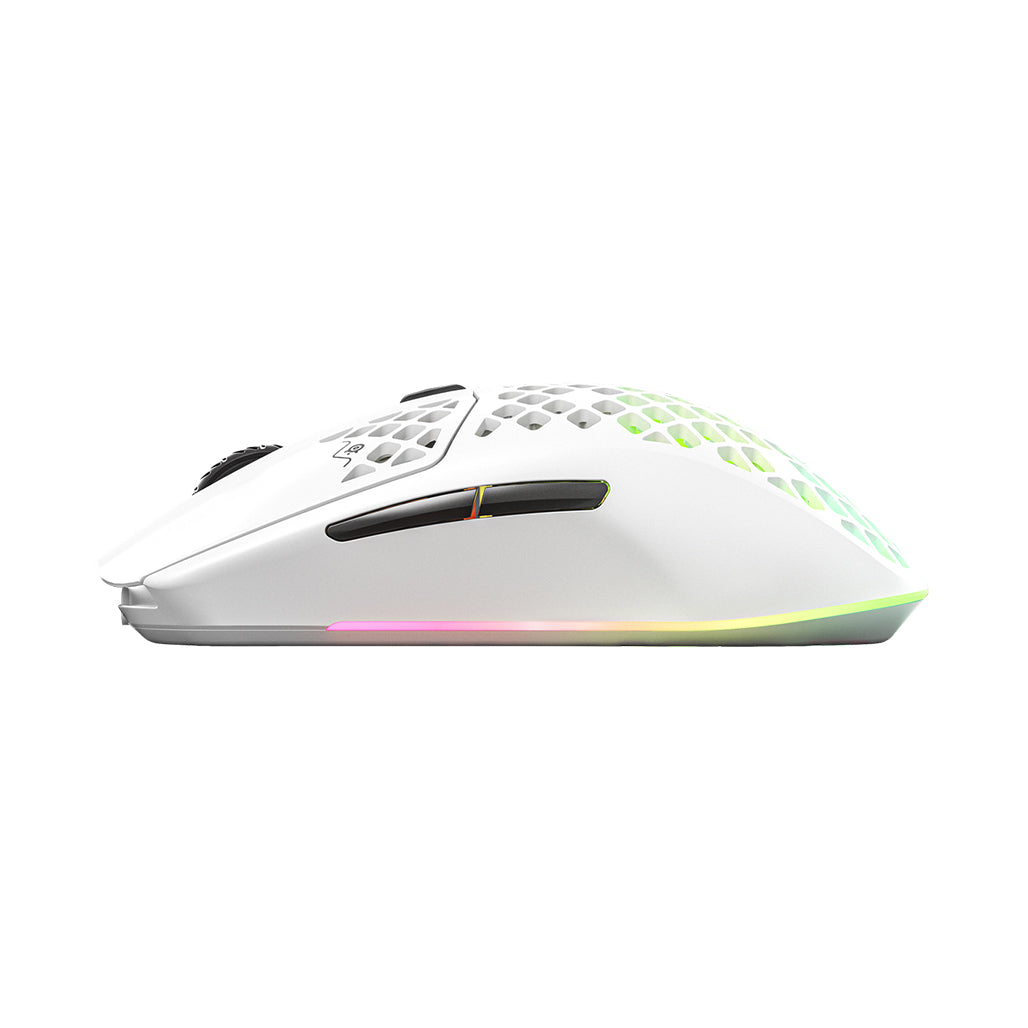 A Photo Of SteelSeries Aerox 3 Snow - Wireless Ultra-Lightweight Gaming Mouse with AquaBarrier and TrueMove Air Sensor
