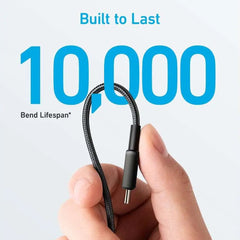 A Photo Of Anker 322 PowerLine USB C to USB C Braided 3ft/0.9m 60W Cable A81F5