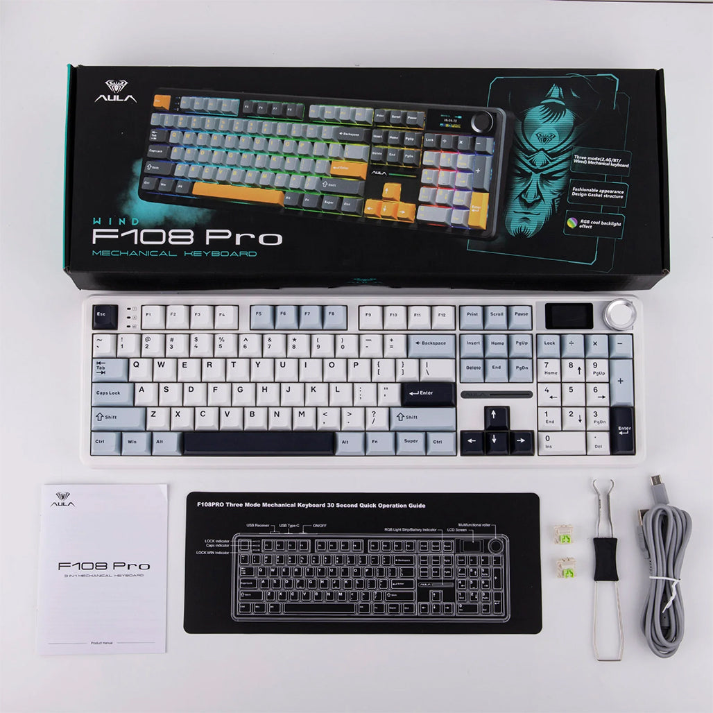 A Photo Of AULA F108 Pro Wireless Mechanical Gaming Keyboard