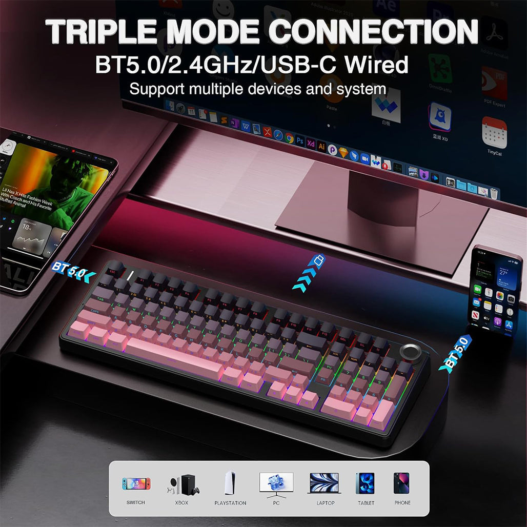 A Photo Of AULA F99 Pro - Wireless Mechanical Gaming Keyboard