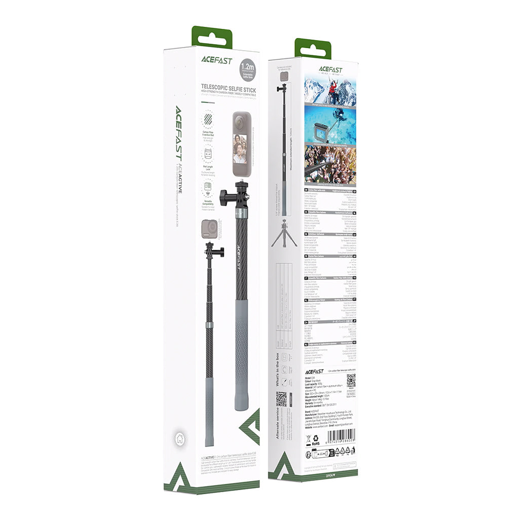 A Photo Of Acefast E38 Carbon Fiber Telescopic Selfie Stick
