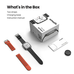 A Photo Of Amazfit Active 2 Square Smartwatch | Black with Red Strap