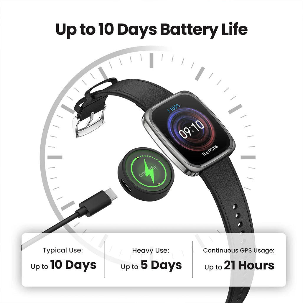 A Photo Of Amazfit Active 2 Square Smartwatch | Black with Red Strap