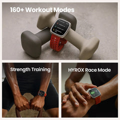 A Photo Of Amazfit Active 2 Square Smartwatch | Black with Red Strap
