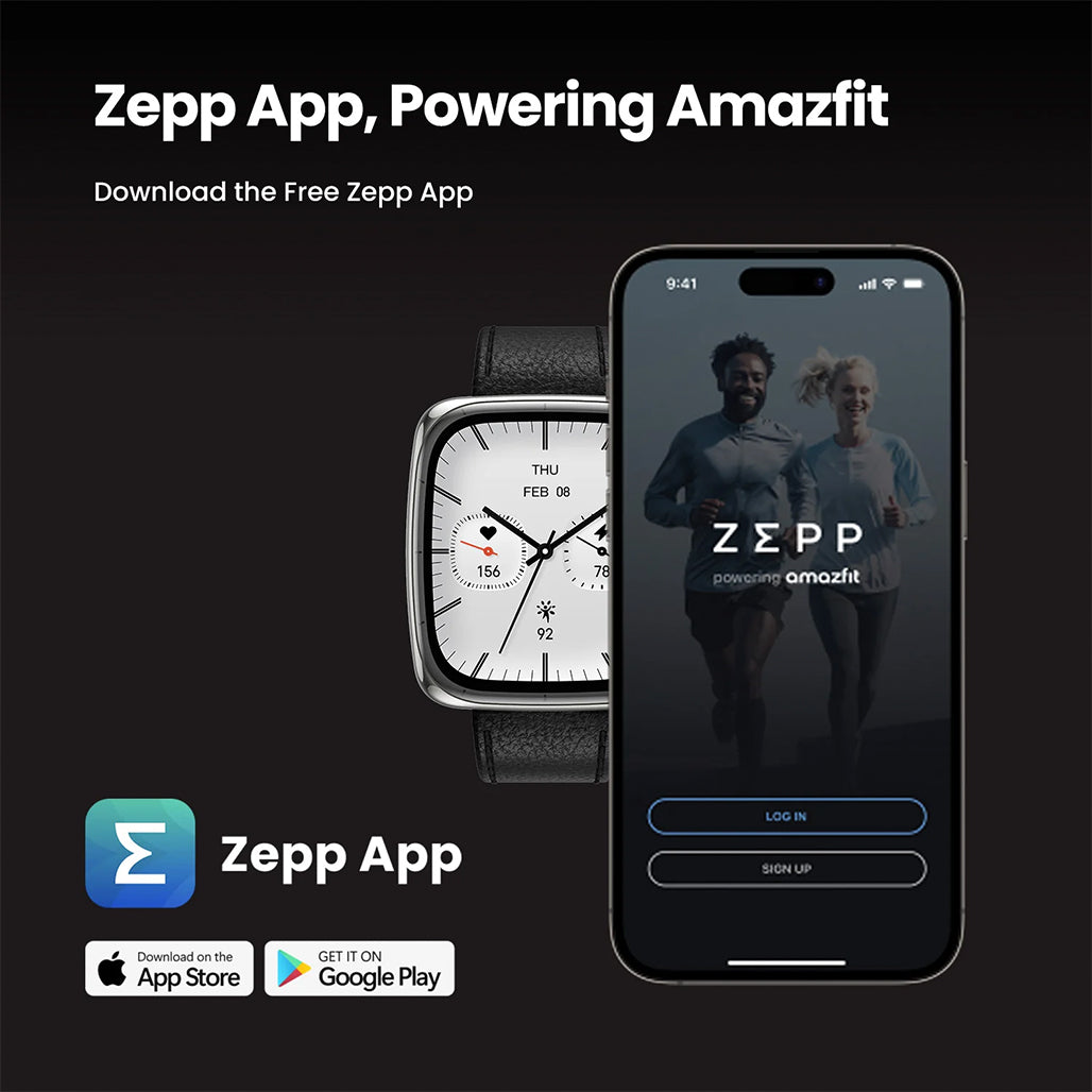 A Photo Of Amazfit Active 2 Square Smartwatch | Black with Red Strap