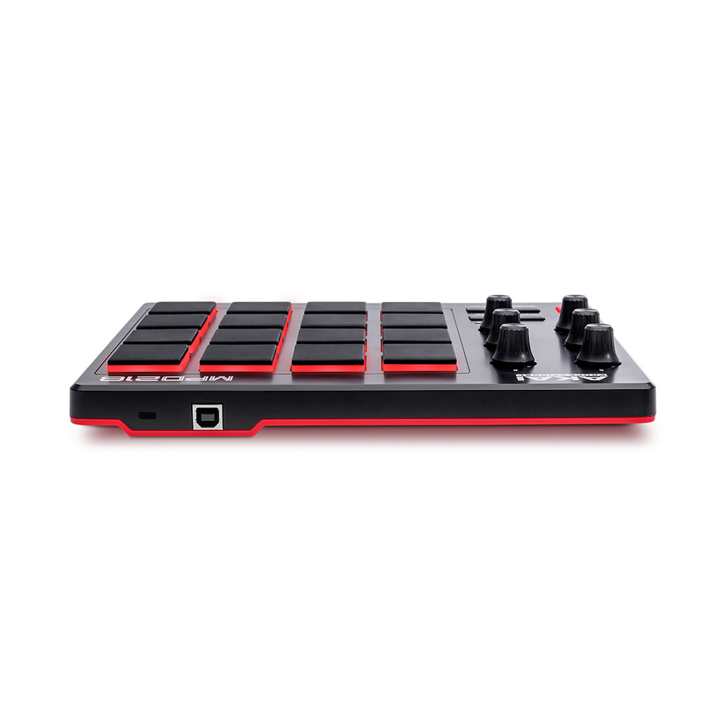 A Photo Of AKAI MPD218 - USB MIDI Pad Controller – 16 Backlit MPC Pads, DAW Integration, Software Suite Included