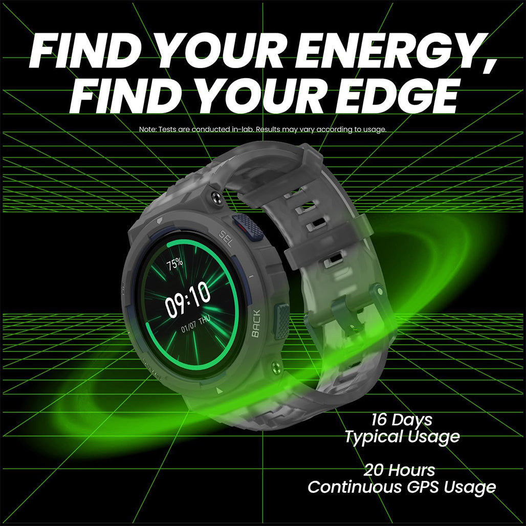 A Photo Of Amazfit Active Edge Mint Green - Rugged Smart Watch