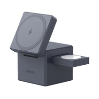 Anker 3-in-1 Cube with MagSafe - Ultra-Fast 15W Wireless Charger for iPhone, Apple Watch, and AirPods, Compact and Foldable Travel-Friendly Design