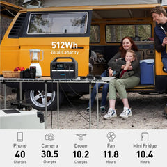 A Photo Of Anker PowerHouse 535 – 512Wh Portable Power Station | 500W Fast Charging & Long-Lasting Battery