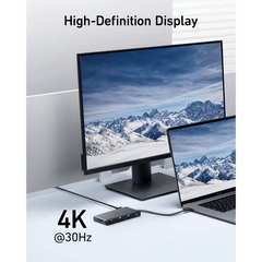 A Photo Of Anker 552 USB-C Hub (9-in-1) with 4K HDMI – High-Speed Data Transfer, Pass-Through Charging, Ethernet, SD/microSD Slots