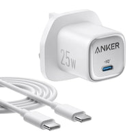 Anker Charger 25W Compact with USB-C & USB-C cable