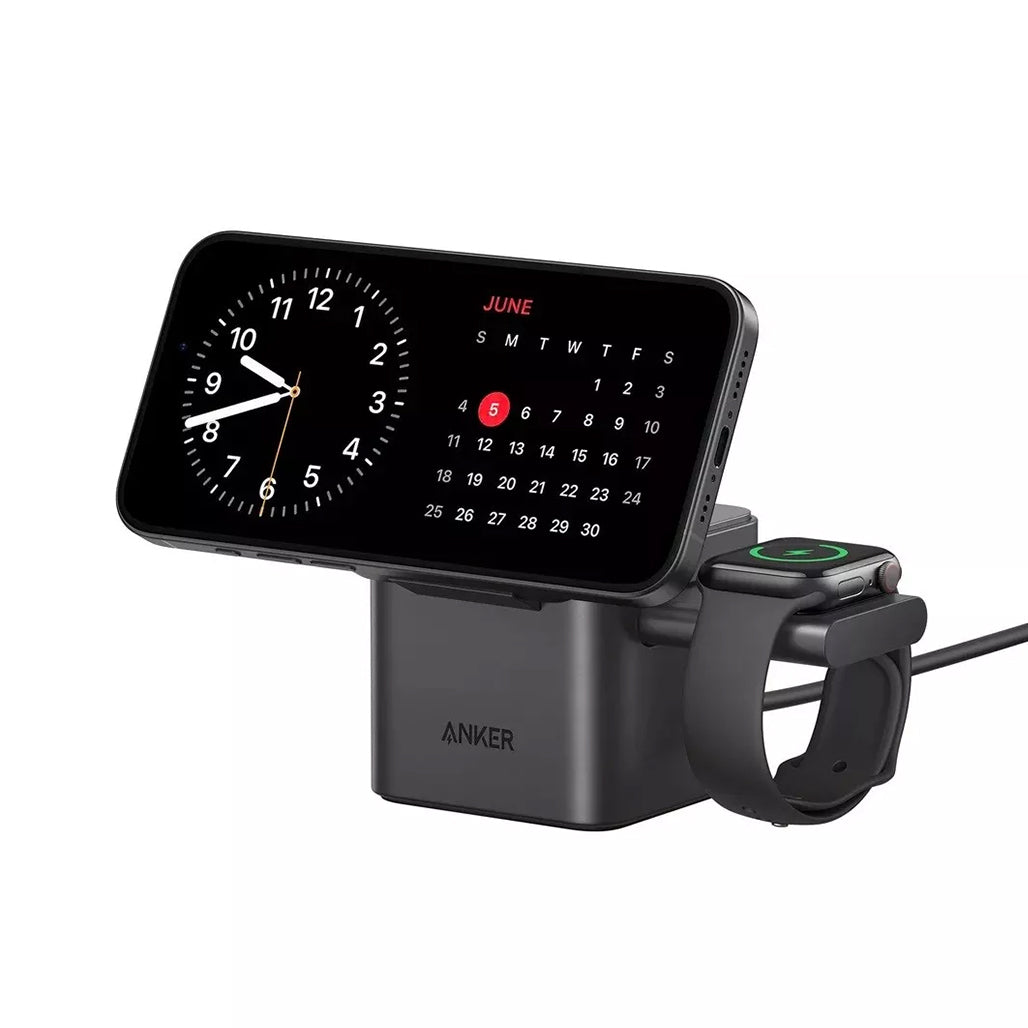 A Photo Of Anker MagGo 3-in-1 Wireless Charging Station with Qi2 | Fast & Convenient Apple Device Charging