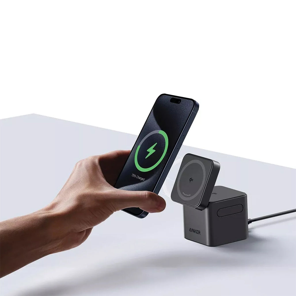 A Photo Of Anker MagGo 3-in-1 Wireless Charging Station with Qi2 | Fast & Convenient Apple Device Charging
