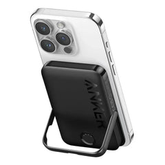 A Photo Of Anker MagGo Magnetic Power Banks with Kickstands, 2 Pack – Compact 5000mAh Wireless Chargers for iPhone 12 and Newer Models