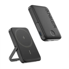 A Photo Of Anker MagGo Magnetic Power Banks with Kickstands, 2 Pack – Compact 5000mAh Wireless Chargers for iPhone 12 and Newer Models