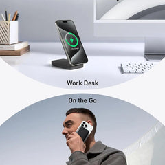 A Photo Of Anker MagGo Power Bank (6.6K) - 15W Ultra-Fast Wireless Charging, Adjustable Stand, and Magnetic Compatibility