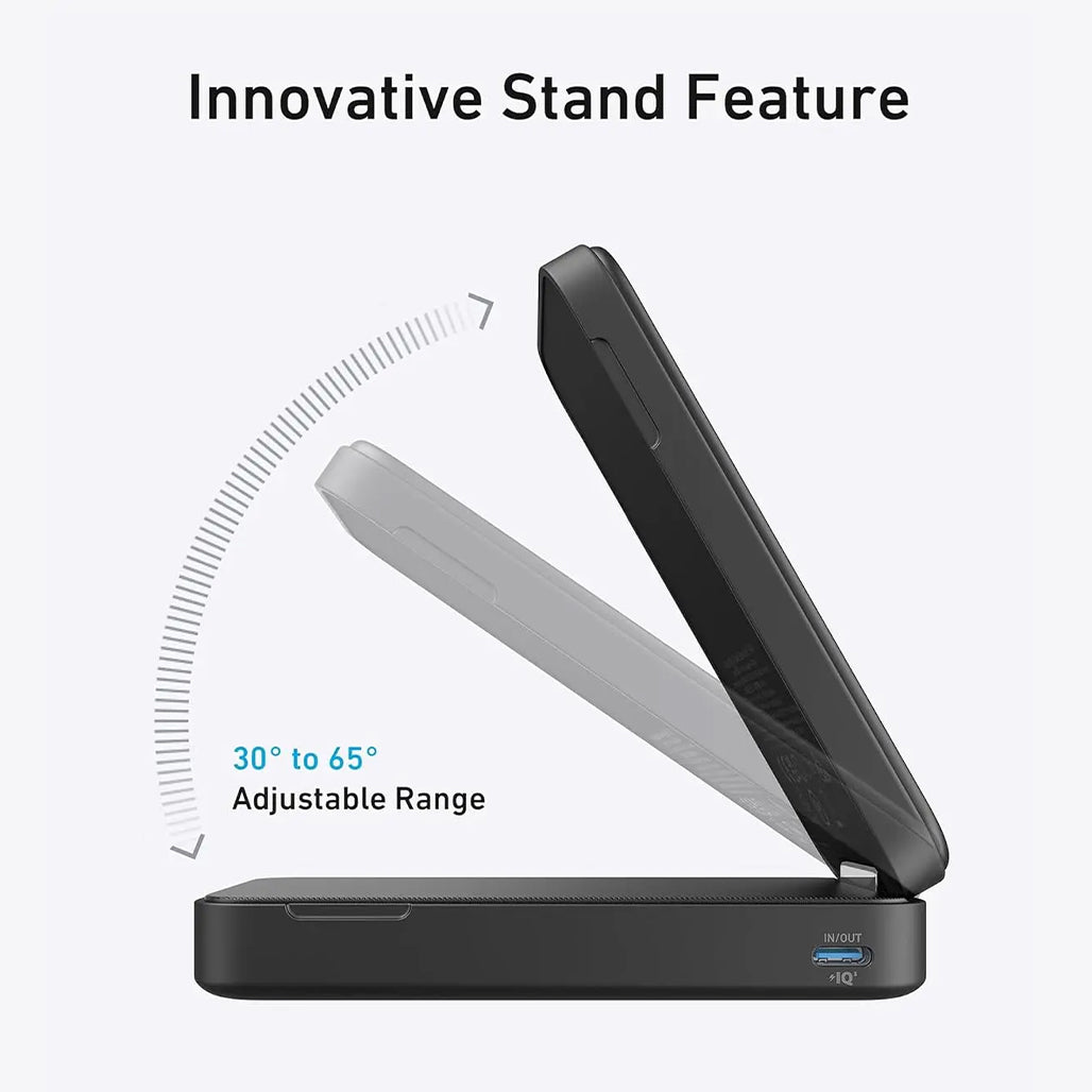 A Photo Of Anker MagGo Power Bank (6.6K) - 15W Ultra-Fast Wireless Charging, Adjustable Stand, and Magnetic Compatibility