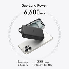 A Photo Of Anker MagGo Power Bank (6.6K) - 15W Ultra-Fast Wireless Charging, Adjustable Stand, and Magnetic Compatibility