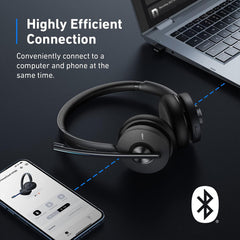 A Photo Of Anker PowerConf H700 AI-Powered Wireless Bluetooth Headset