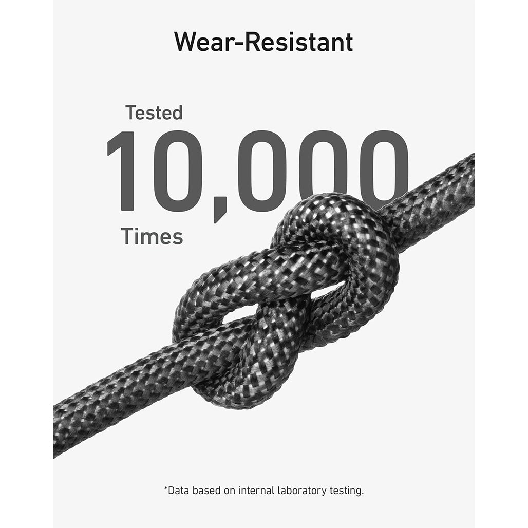 A Photo Of Anker 544 Bio-Based USB-C to USB-C Cable (3ft) - Durable, Eco-Friendly, 100W Power Output, Black