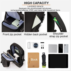 A Photo Of Dwenles Anti-Theft Crossbody Sling Bag: Waterproof Chest Daypack with USB Charging