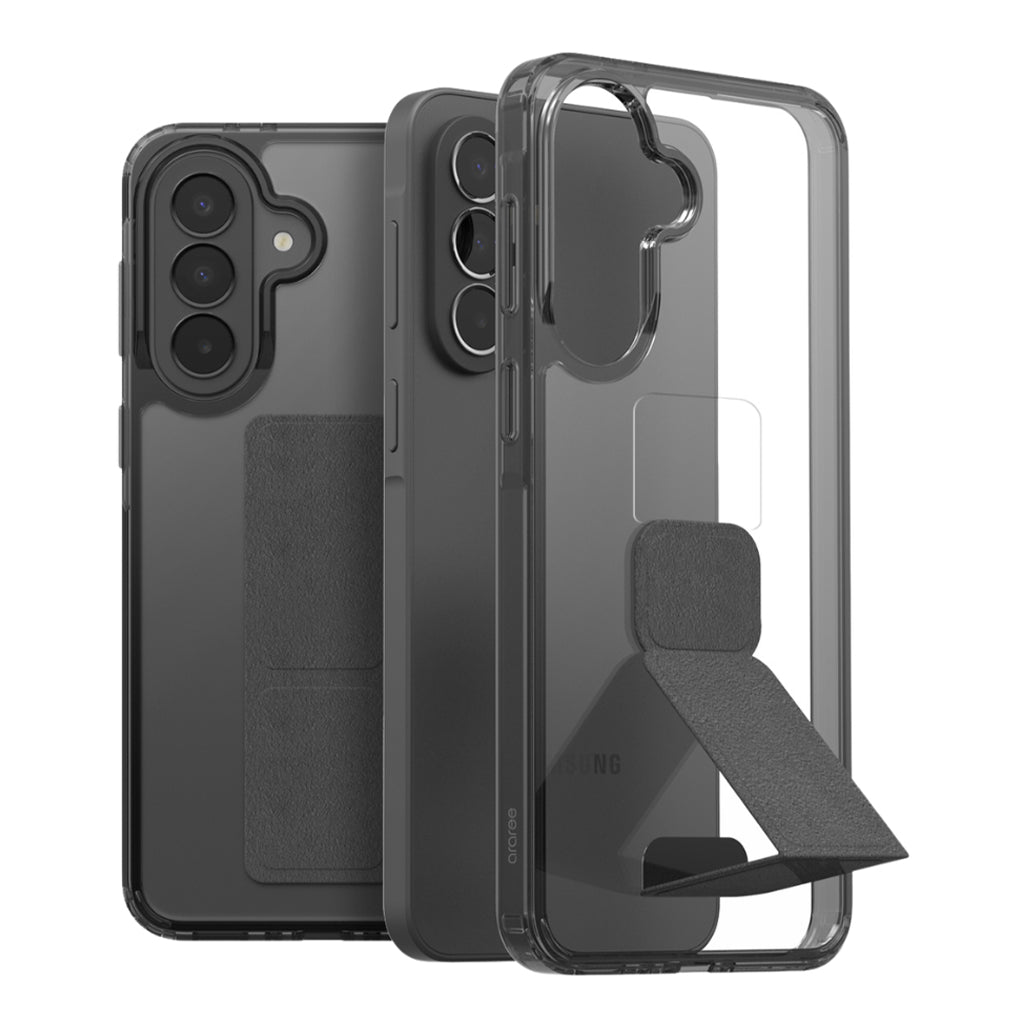 A Photo Of Araree Duple S Clear Black Case with Stand for Galaxy A37 5G