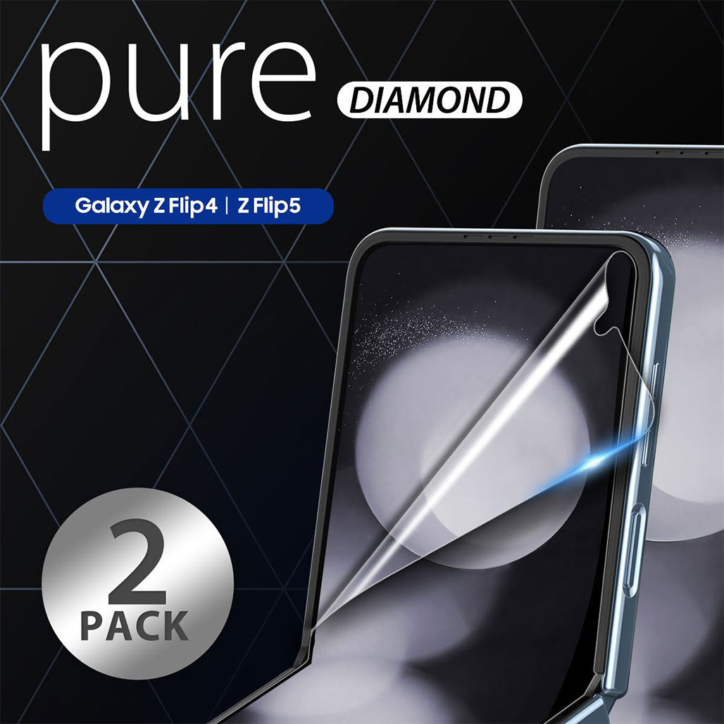 A Photo Of Araree Pure Diamond Screen Protector Film for Galaxy Z Flip 4 & 5 (2 pack)