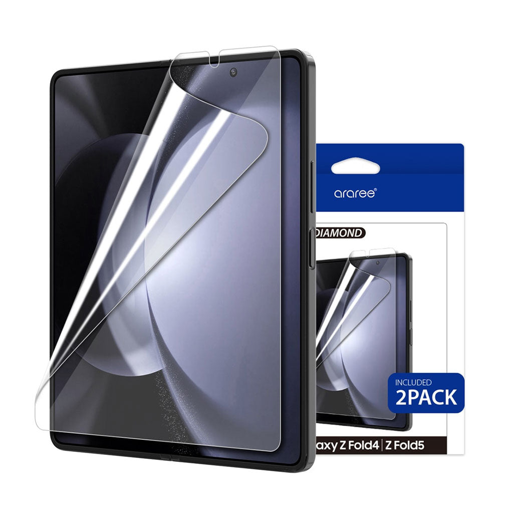 A Photo Of Araree Pure Diamond Screen Protector for Galaxy Z Fold4 / Z Fold5 (2 Pack)