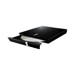A Photo Of Asus External Slim DVD-RW - SDRW-08D2S-U - Black | 8X DVD Write Speed | Diamond Cut Design | Windows & Mac Compatible