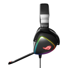 A Photo Of Asus ROG Delta USB-C Gaming Headset - Hi-Res ESS Quad-DAC, RGB Lighting, Detachable Mic
