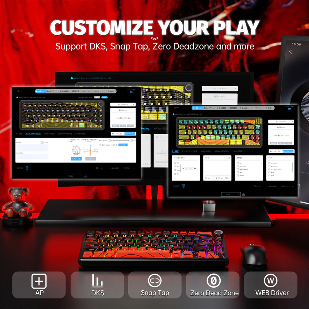 A Photo Of Attack Shark X65 PRO HE - Wireless Rapid Trigger Magnetic Gaming Keyboard