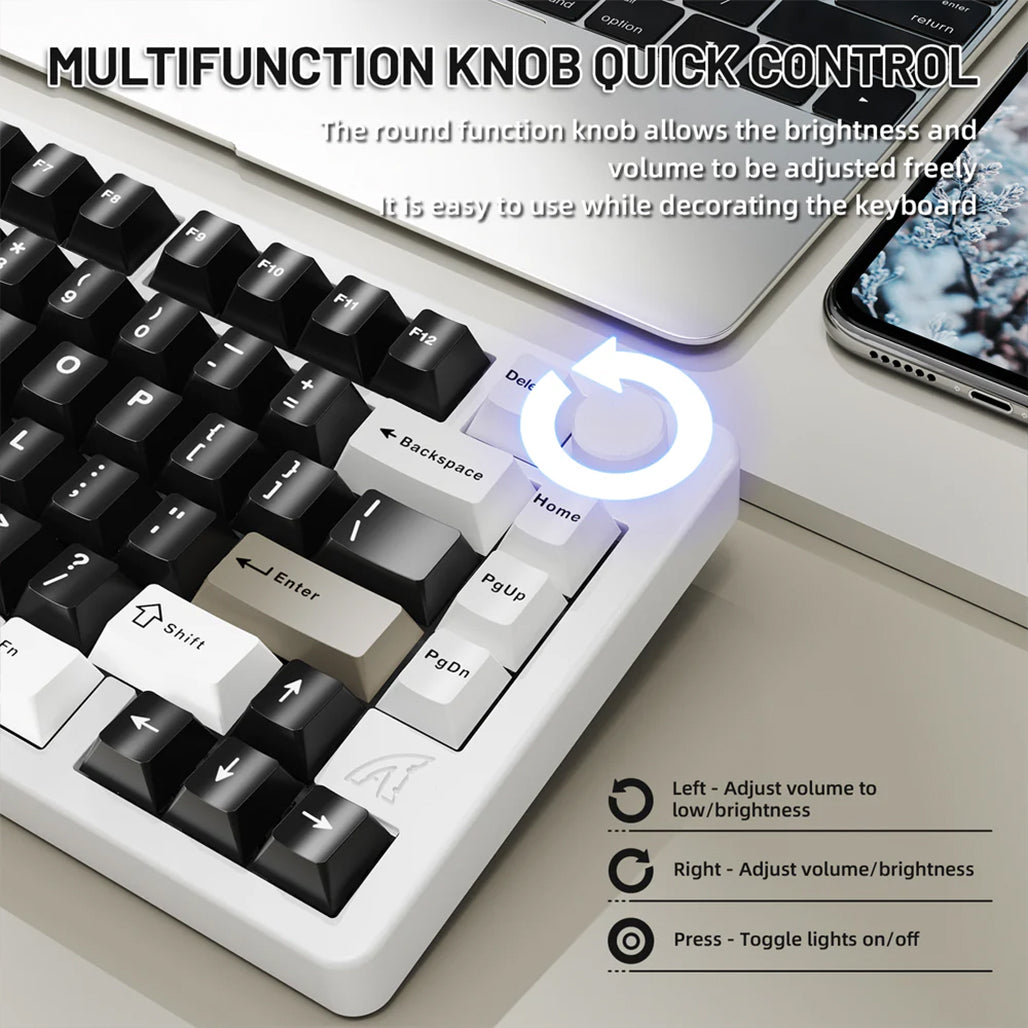 A Photo Of Attack Shark X86 Full Aluminum Wireless Mechanical Keyboard