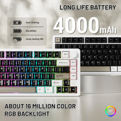 A Photo Of Attack Shark X86 Full Aluminum Wireless Mechanical Keyboard