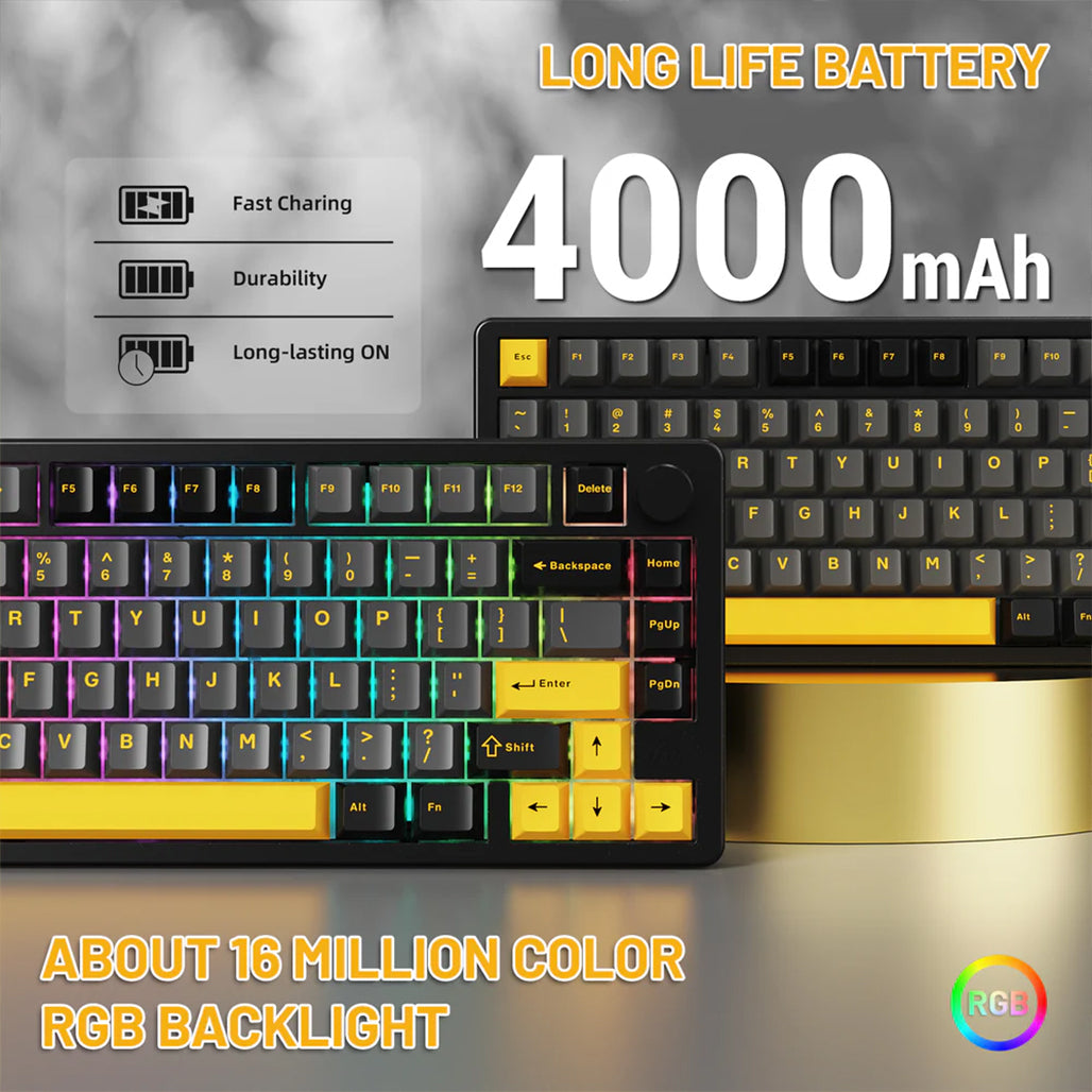A Photo Of Attack Shark X86 Full Aluminum Wireless Mechanical Keyboard