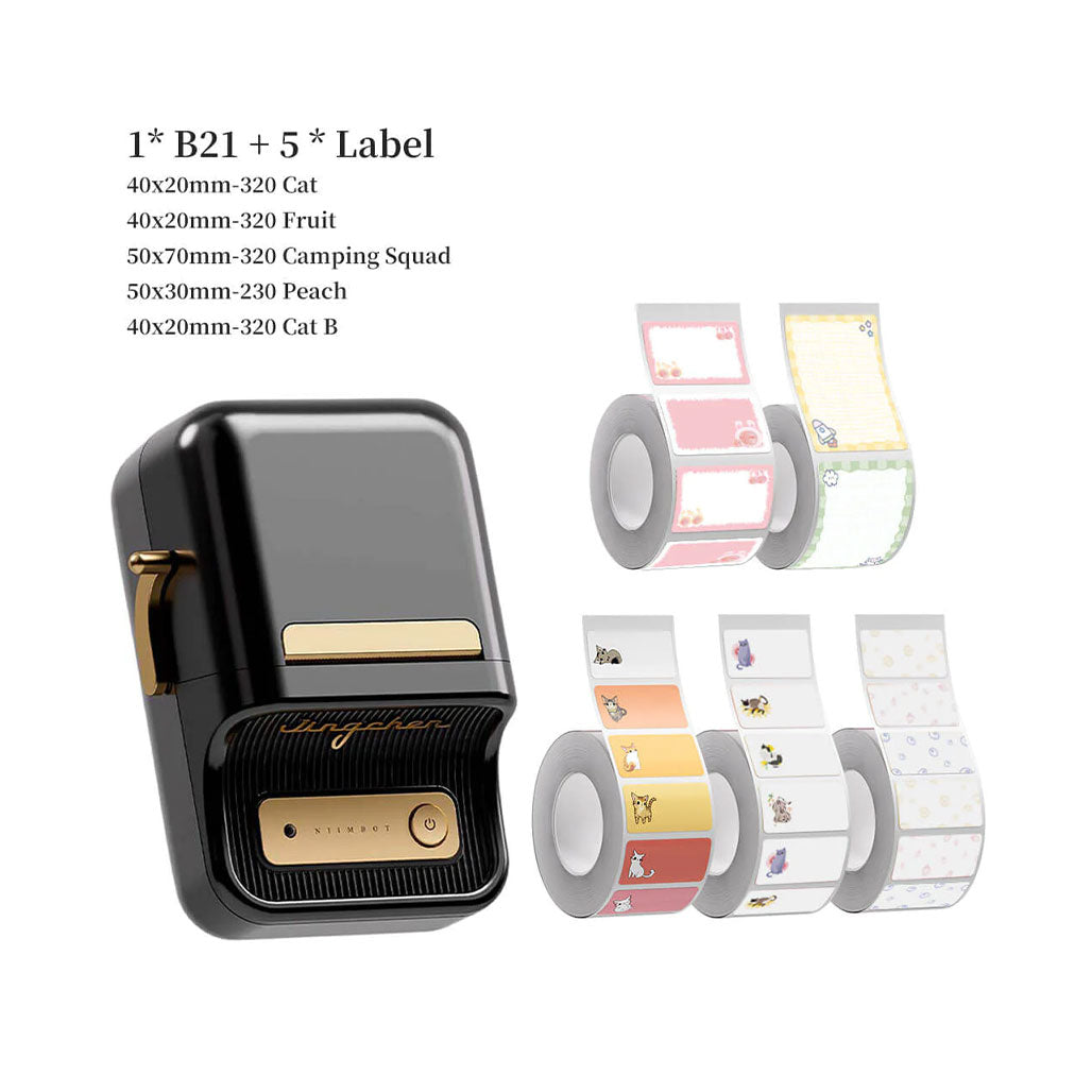 A Photo Of Niimbot B21 Label Maker Machine with Tape – Advanced Thermal Labeling Solution