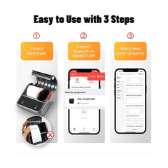 A Photo Of Niimbot B3S Label Printer with Tape – Efficient Labeling and Receipt Printing Solution
