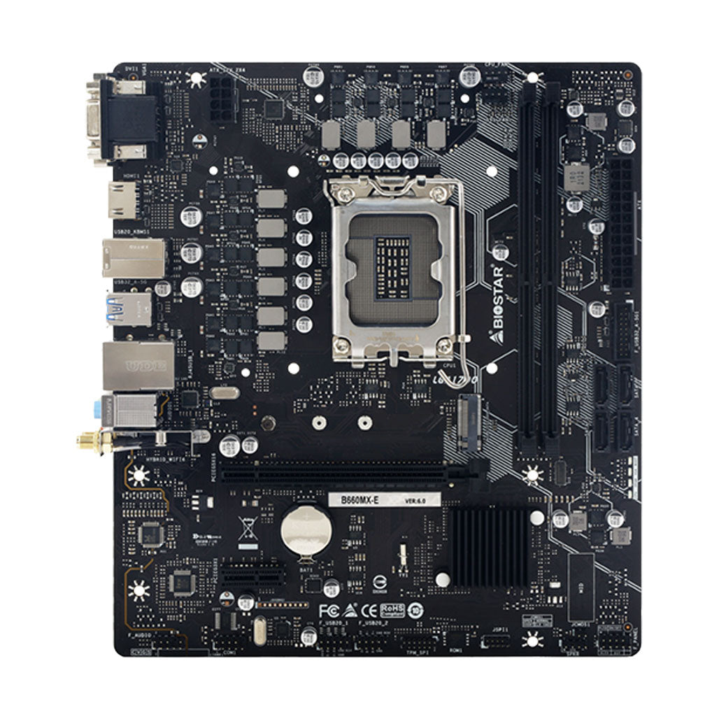 A Photo Of Biostar B660MX-E - SUPPORT 12TH GEN MotherBoard - LGA 1700