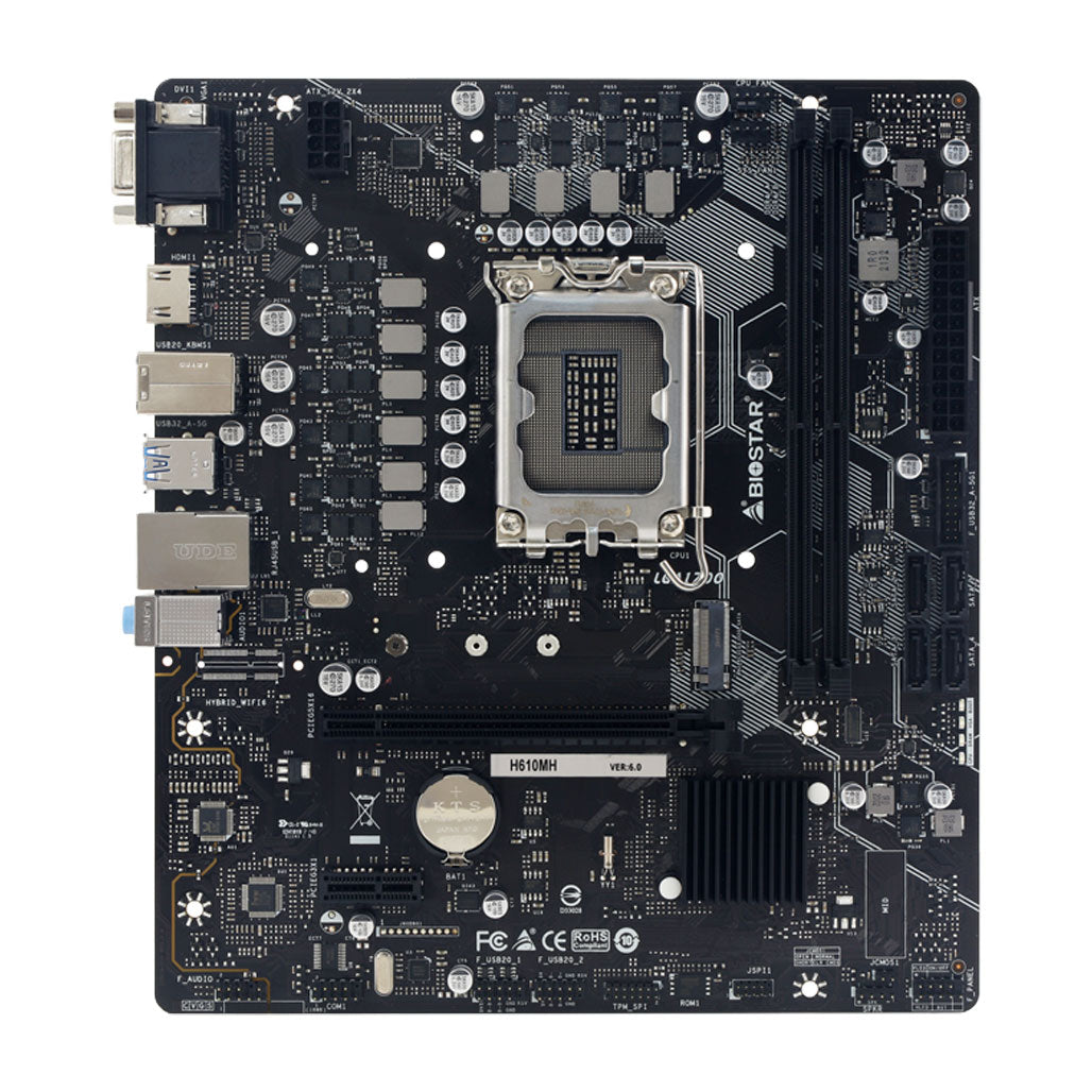 A Photo Of Biostar H610 - 12th generation MotherBoard - LGA 1700