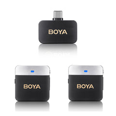 A Photo Of Boya BY-M1V4 - 2.4GHz Dual-Channel Wireless Microphone System for USB-C Devices