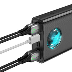 A Photo Of Baseus Amblight 65W Power Bank - 30000mAh Portable Charger with 5 Ports, LED Display, and Multi-Protection for Fast Charging Laptops & Devices