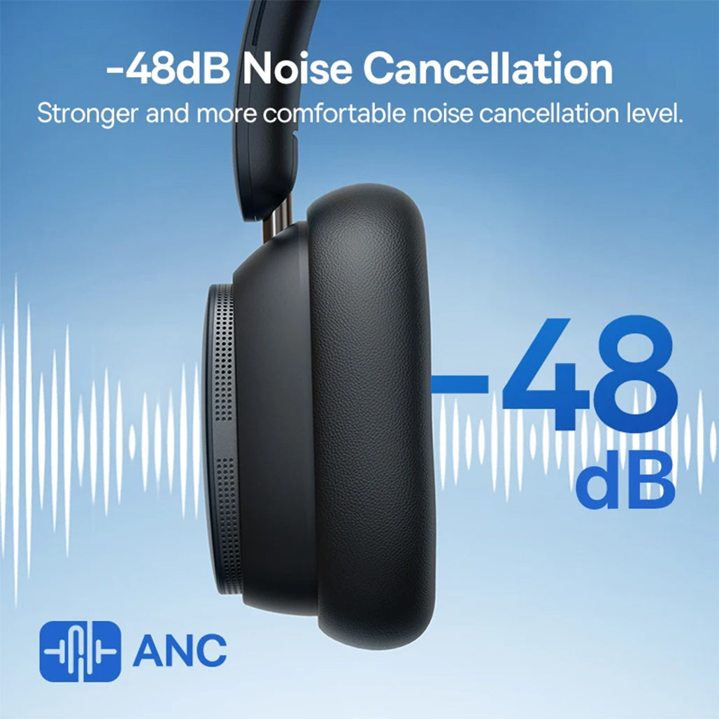 A Photo Of Baseus Bowie H1 Pro Noise-Cancellation Wireless Headphones - HiFi Sound, 80-Hour Battery Life, Bluetooth 5.3, Dual Connection